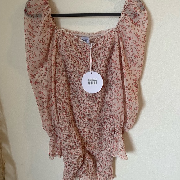 Polly BNWOT Azure floral dress holiday dress long sleeve dress - Picture 4 of 6